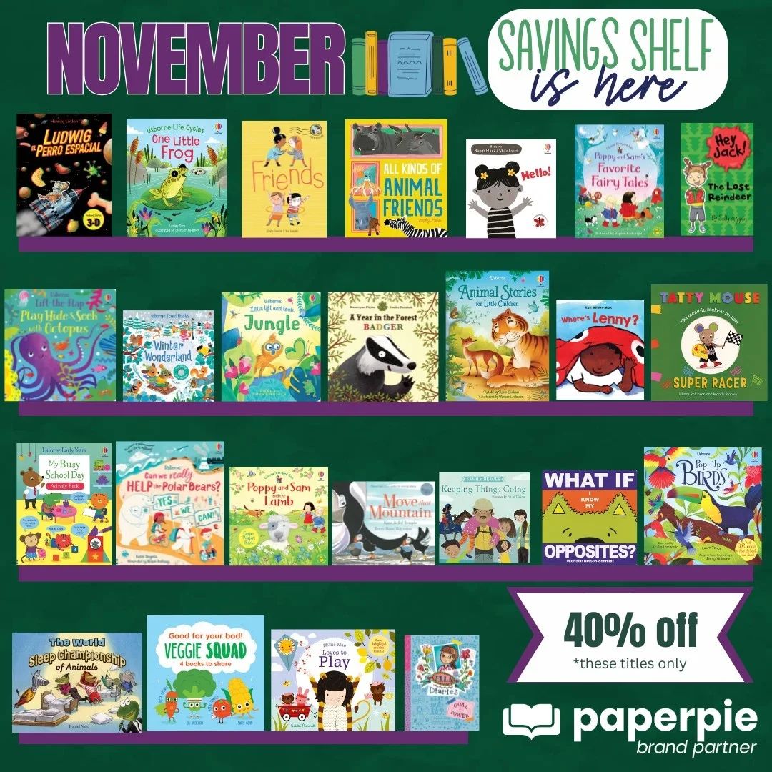 New month means NEW Savings Shelf Books!! Check all these amazing titles that are up to 40% off!! 

You can see them all here --> https://paperpie.com/brandpartner/U4705/products/category/savings-shelf