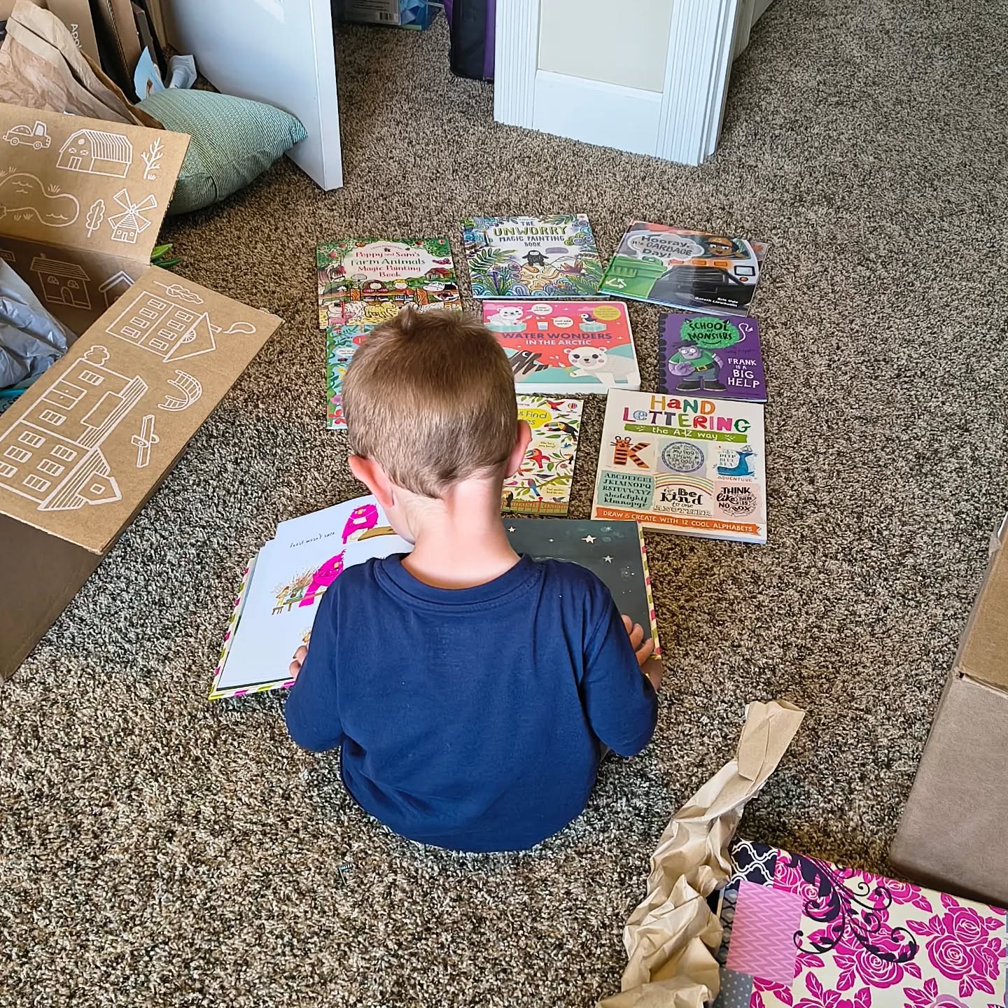 Proof that books don't have to beg for attention. 😍
I set these out for a customer to choose a giveaway prize, and my 2-year-old immediately sat down to "read." Now he's happily entertained, screen-free, and my mama heart is full. 📚✨
#jennasbookadventures #PaperPie #ScreenFreeKids #RaisingReaders #bookishkids
